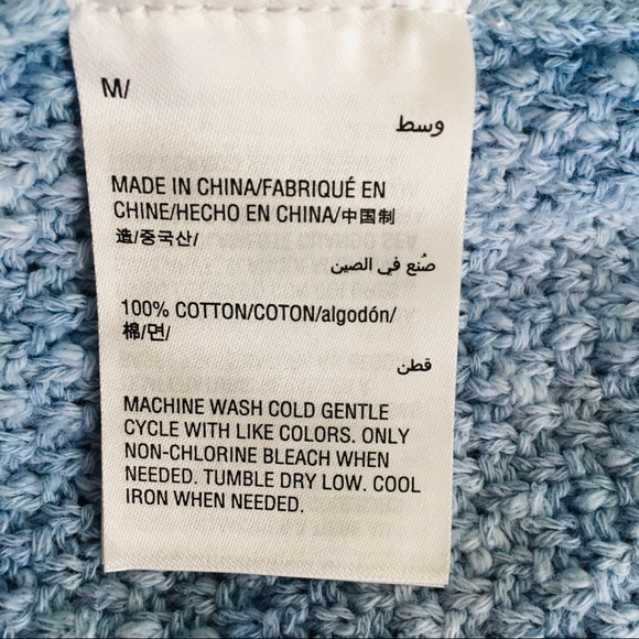 INC Chunky Cable Knit Blue Crew Neck Sweater - Picture 7 of 8